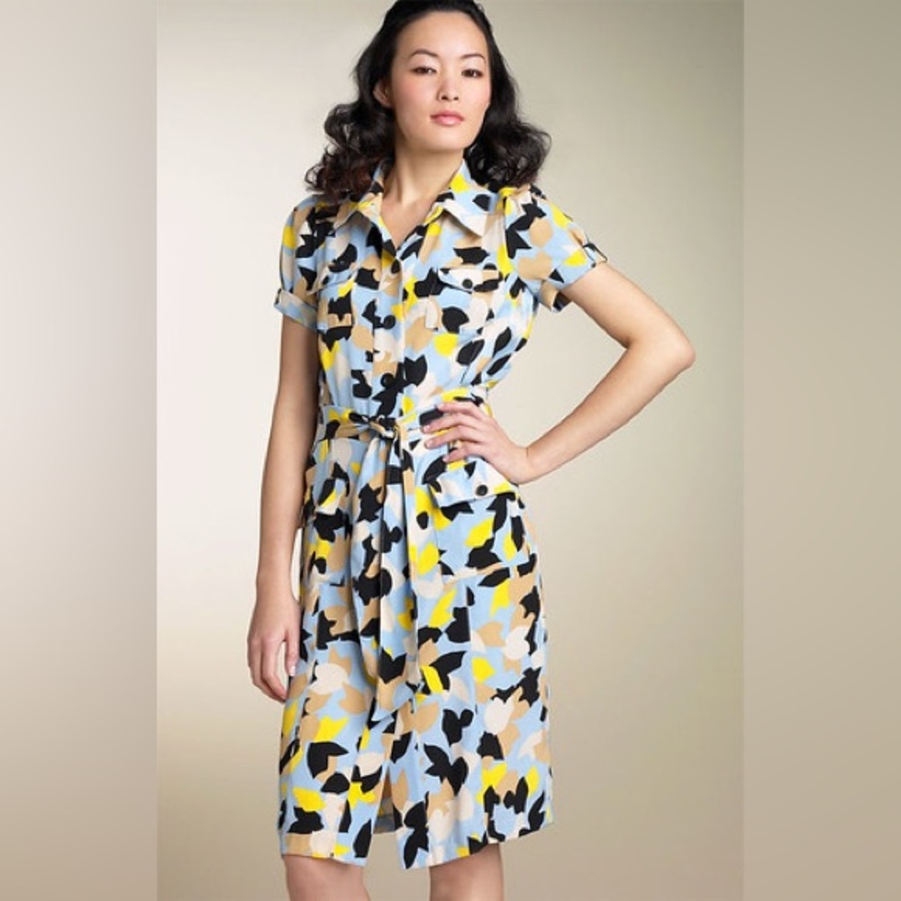 DVF Clio silk dress, floral print, VGUC Diane Von Furstenberg